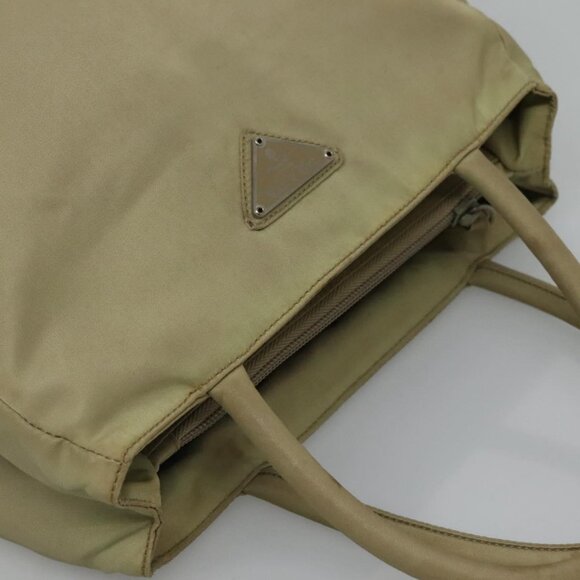 PRADA Hand Bag Nylon Beige Auth bs23980 - Picture 6 of 15